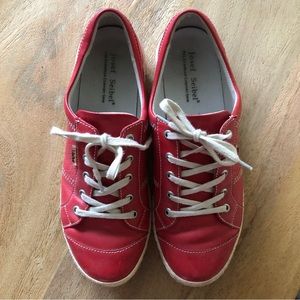 Josef Seibel Red Leather Sneaker Size 39 Women’s